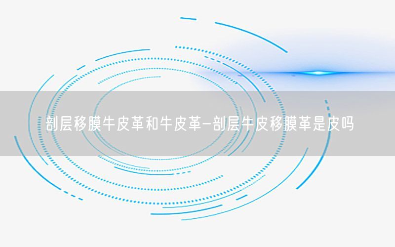 剖层移膜牛皮革和牛皮革-剖层牛皮移膜革是皮吗
