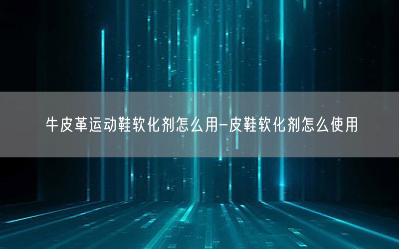 牛皮革运动鞋软化剂怎么用-皮鞋软化剂怎么使用