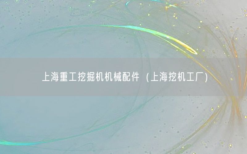 上海重工挖掘机机械配件（上海挖机工厂）