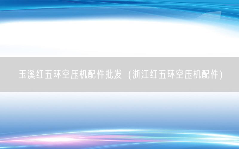 玉溪红五环空压机配件批发（浙江红五环空压机配件）