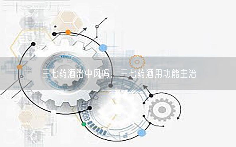 三七药酒治中风吗，三七药酒用功能主治