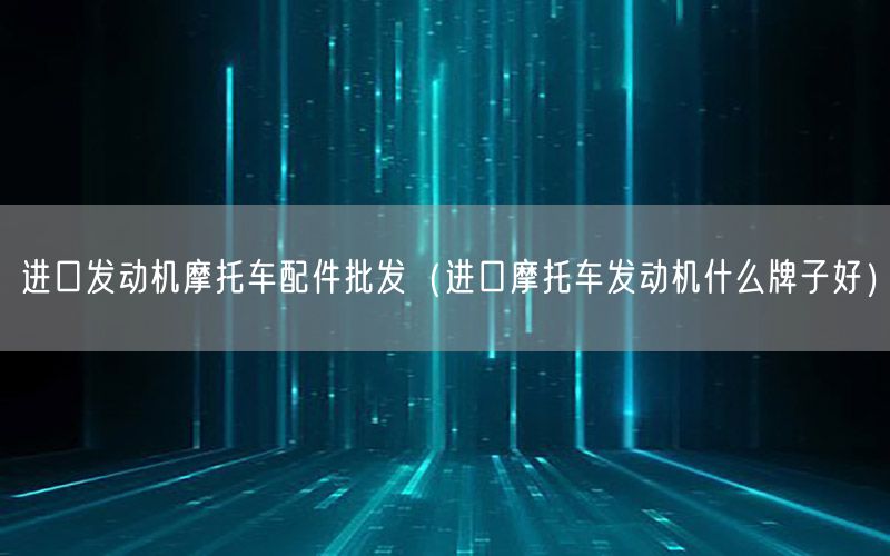 进口发动机摩托车配件批发（进口摩托车发动机什么牌子好）