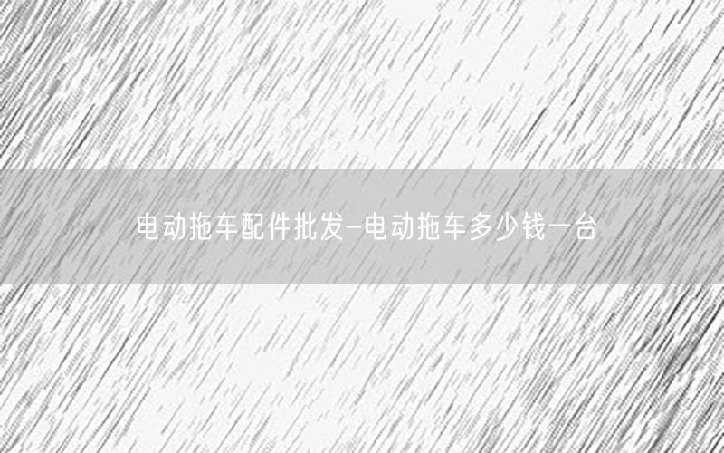 电动拖车配件批发-电动拖车多少钱一台
