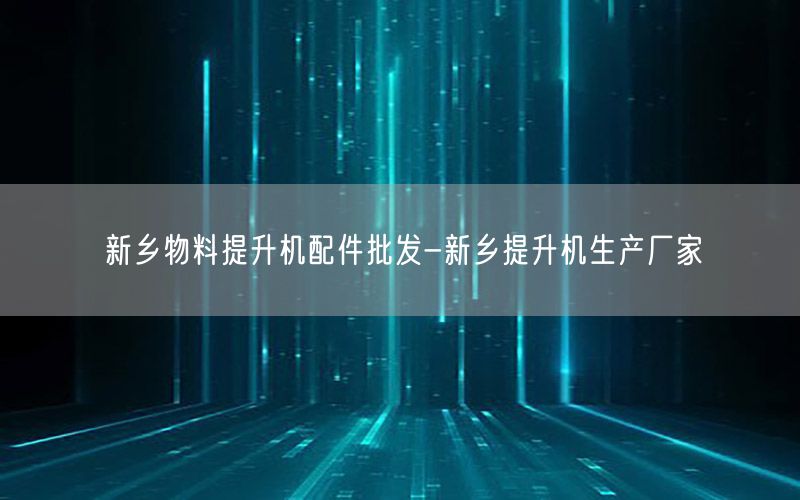 新乡物料提升机配件批发-新乡提升机生产厂家