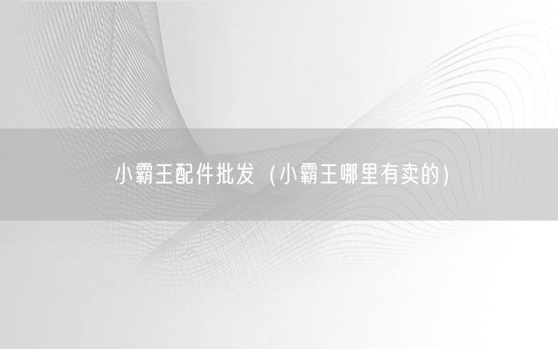 小霸王配件批发（小霸王哪里有卖的）