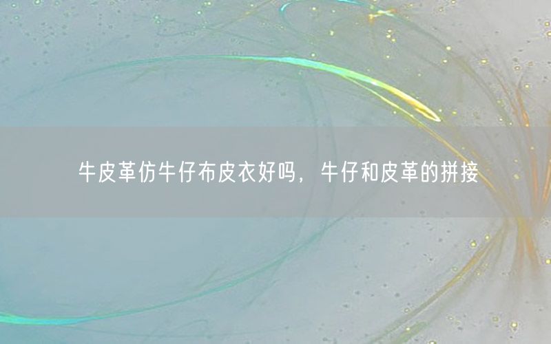 牛皮革仿牛仔布皮衣好吗，牛仔和皮革的拼接